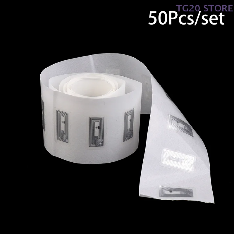 50Pcs NFC Chip Ntag213 Sticker Wet Inlay 13.56MHz Label Tag 213 Anti-counterfeiting Label Electronic Label