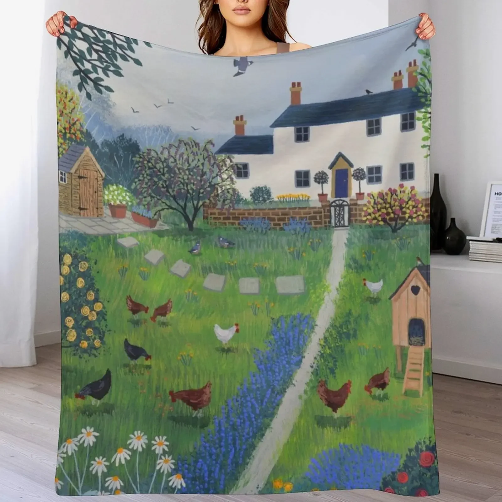 

The Hen House Throw Blanket Luxury Designer Designers Travel Thermals For Travel Blankets