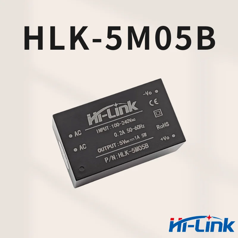 AC-DC โมดูลสวิตช์ไฟแยกขนาดเล็กพิเศษ 5W การใช้พลังงานต่ําสีเขียวการคุ้มครองสิ่งแวดล้อม HLK-5M05