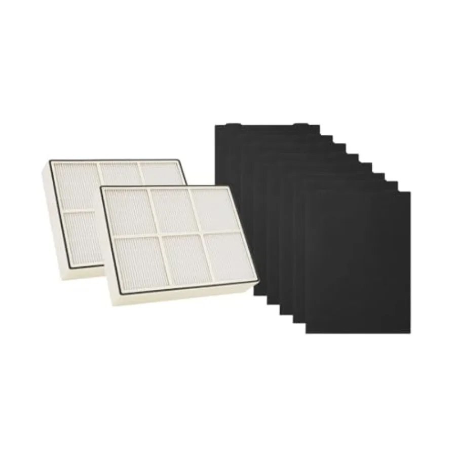 HEPA Filter with 4 Pre-Carbon Filters Compatible with Whirlpool Whispure Air Purifier Models AP25030K APR25530L APR25130L; Repl