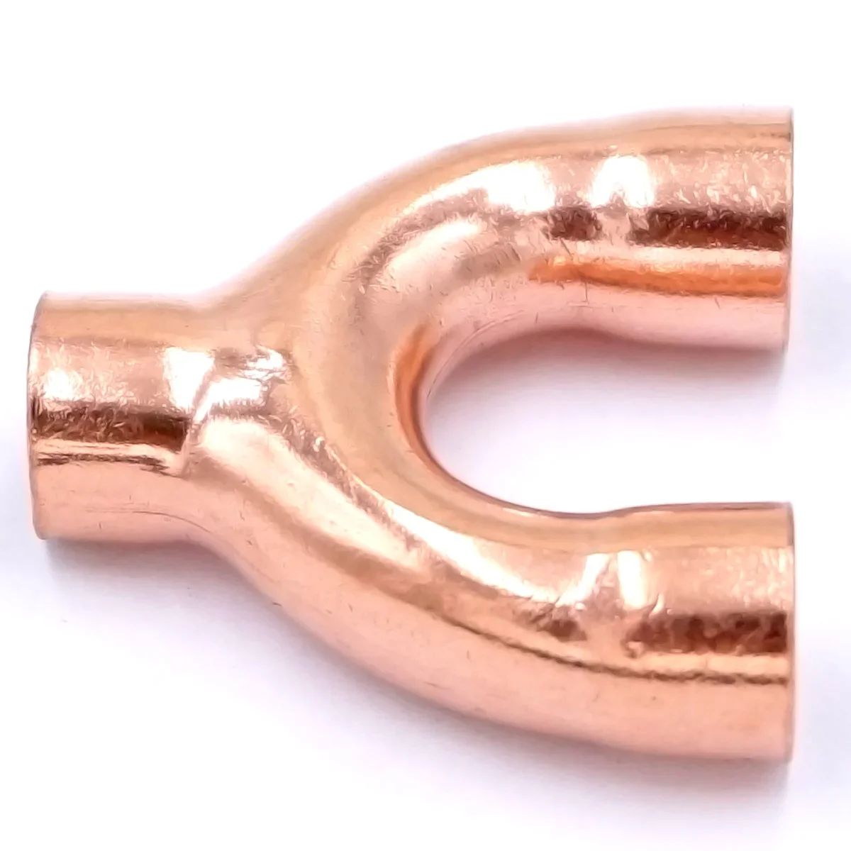 I.D 6.3/8/9.6/12.7/16/19/22/25/28.6/32/35/38/42mm Copper End Feed Equal Y 3 Ways Weld Pipe Adapter Air Conditioner Refrigeration