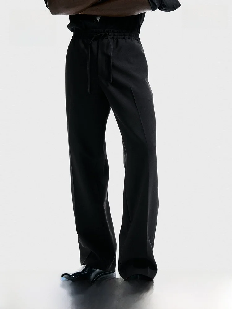 

Мужские повседневные брюки H&M, весна 2026, прямой крой, средняя посадка, для ежедневных поездок на работу, из полиэстера, вискозы и спандекса