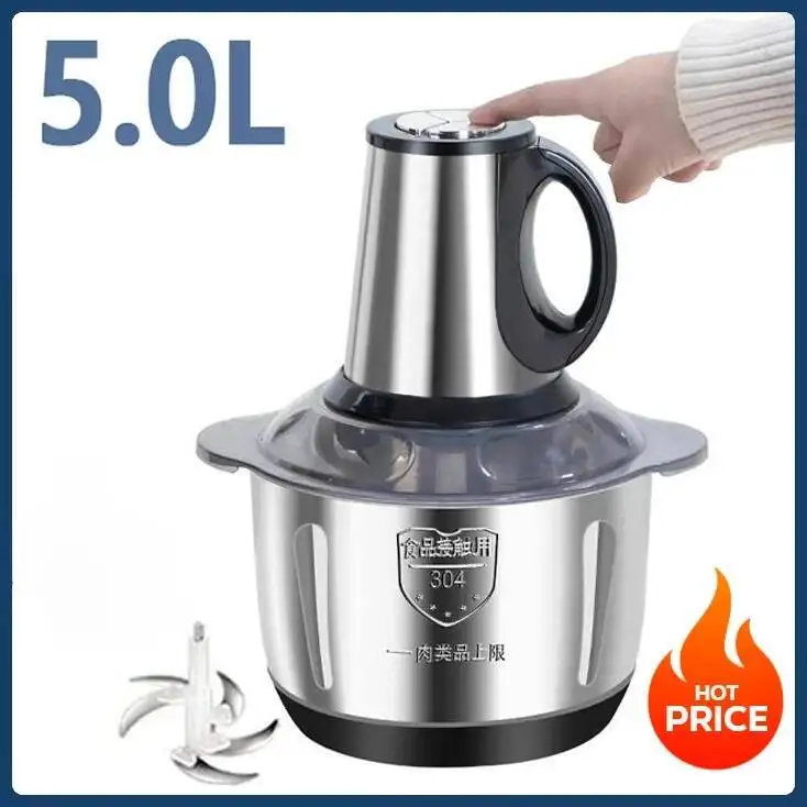 

5L Stainless Steel Multifunctional Crusher, Used And Cutting - Very Suitable For Crushing Vegetables.