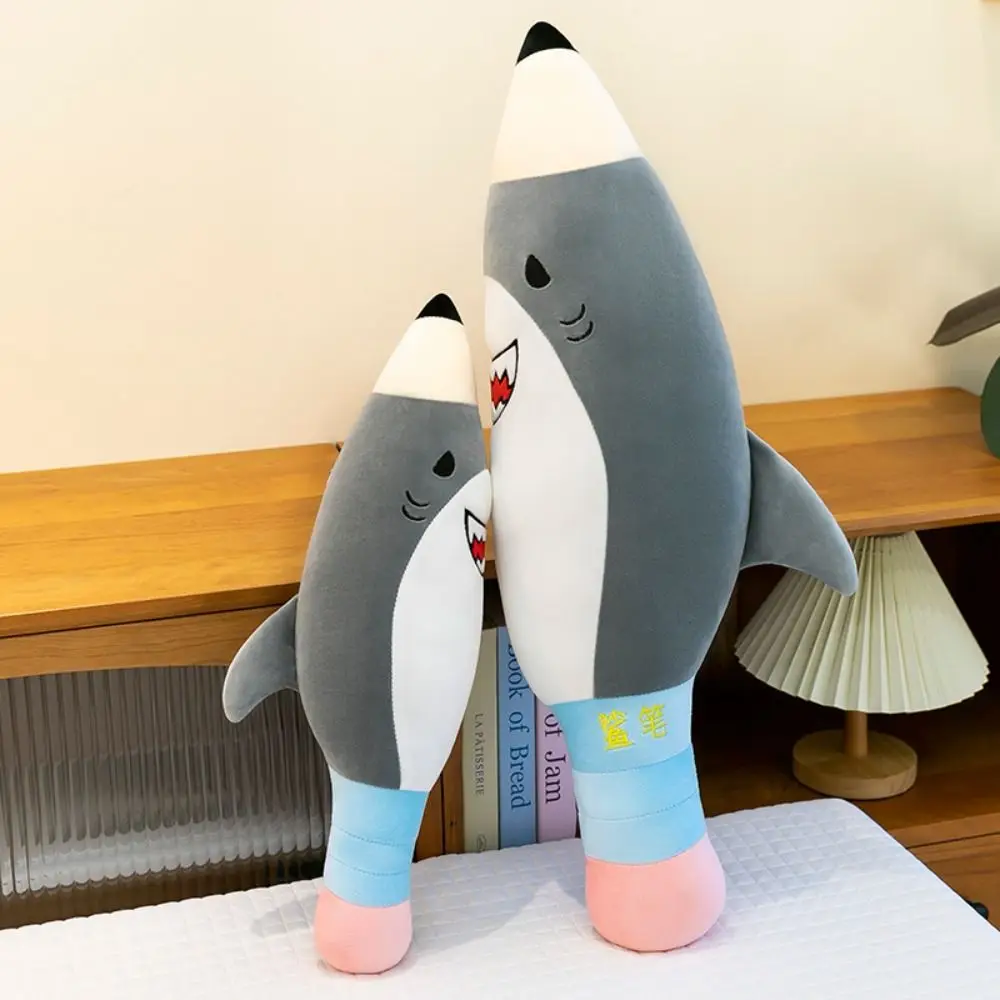

PP Cotton Shark Pen Plush Toys Simulation Soft Shark Plush Doll Ins Fluffy Stuffed Animal Plush Toys Valentine's Birthday