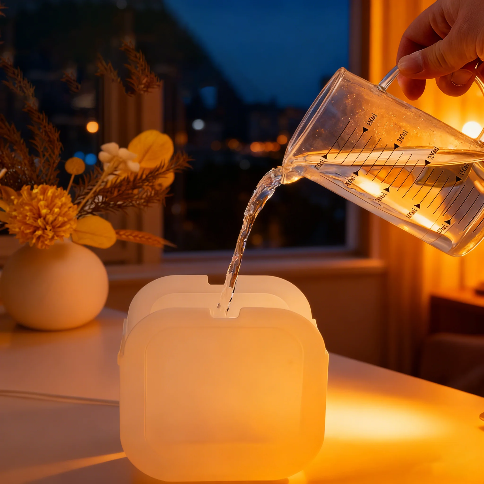 1L 컬러풀 램프 가습기 가정용 무소음 대용량 듀얼 스프레이 가습기 침실용 수분 기반 향기 가습기