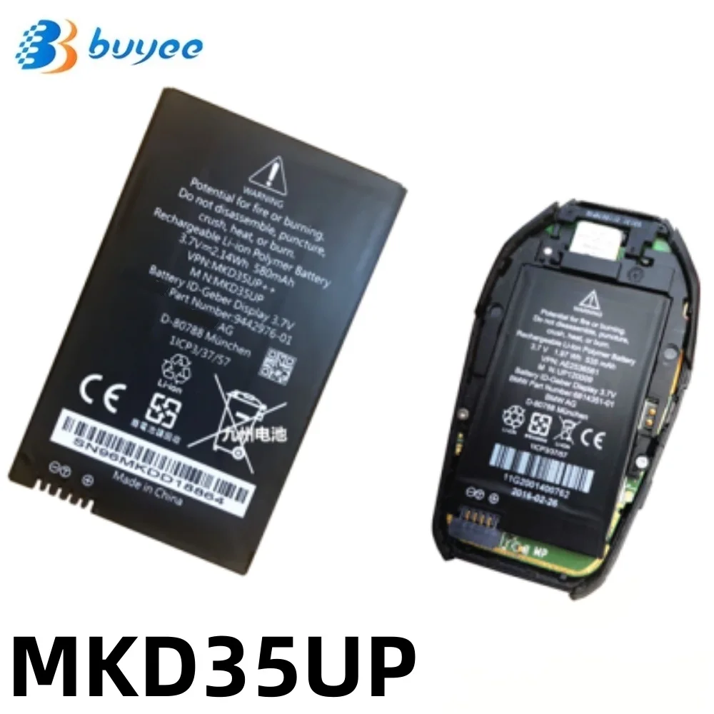 Imagem -02 - Bateria do Carro para Bmw 7series gt x3 x5 x6 730 740 745 760li Id-geber Display Controle Remoto Chave 3.7v 2.1wh 580mah Mkd35up