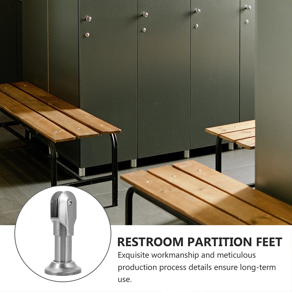 

Toilet Partition Support Foot U-Shaped Stainless Steel Stable Adjustable Public Restroom Partition Hardware Rack