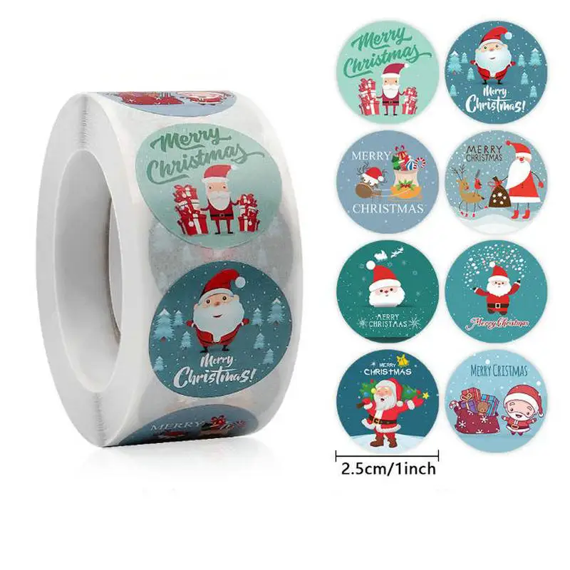 Christmas gift stickers decorative sealing sticker Merry Christmas Reward Self-adhesive labels Children\'s Day party