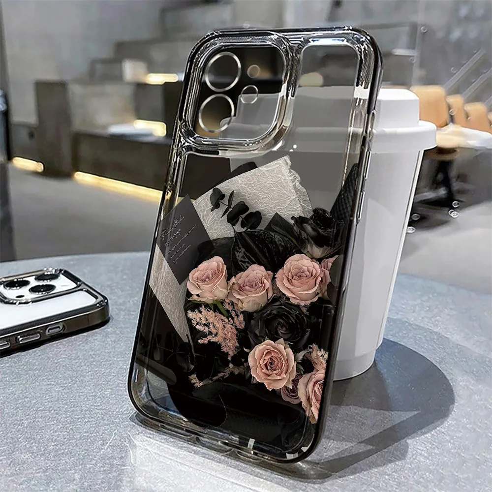 Прозрачный чехол для телефона iPhone 11, чехол для iPhone 13, 15, 14, 12, 16 Pro Max 16e XR XS 7, 8 Plus SE, чехол в эстетическом стиле в китайском стиле