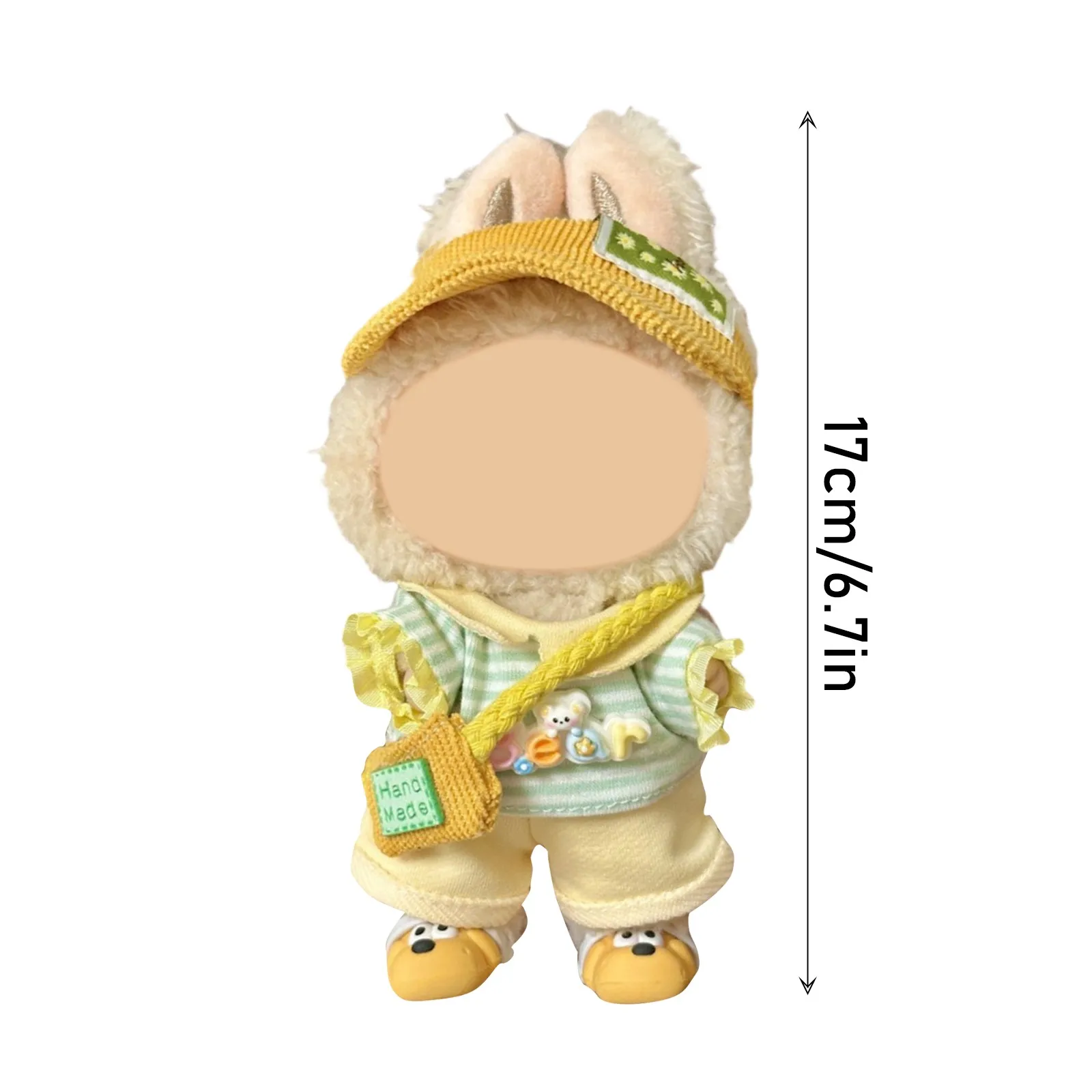 فقط Labbubu الملابس Labubu إكسسوارات دمي Kawaii مجوهرات لطيف دمية زخرفة هدية الكريسماس الإبداعية Labubu كيرينغ الاطفال اللعب
