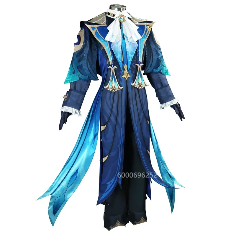Genshin Impact Neuvillette Disfraz de Cosplay Adulto Carnaval Uniforme Peluca Anime Disfraces de Mascarada de Halloween para Juego de Mujeres E @ 0Z *