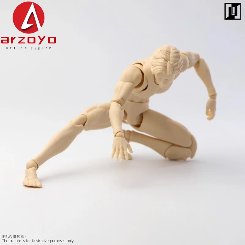 Mirrfig MF001 1/12 cuerpo de articulación muscular masculina blanco amarillo 16,2 cm figura de acción súper Flexible muñeca modelo articulada