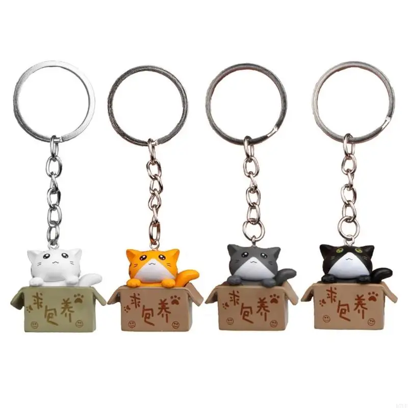 R7UF Carton Charm Keychain Mini Animal Keyring Bag Pendant Couple Car Keyholder Backpack Decoration for Women Girl