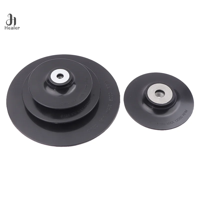 4-7'' Resin Fiber Backing Pad Disc Backing Pad Tool 12200 RPM Steel Paper Tray For Angle Grinder Replacement