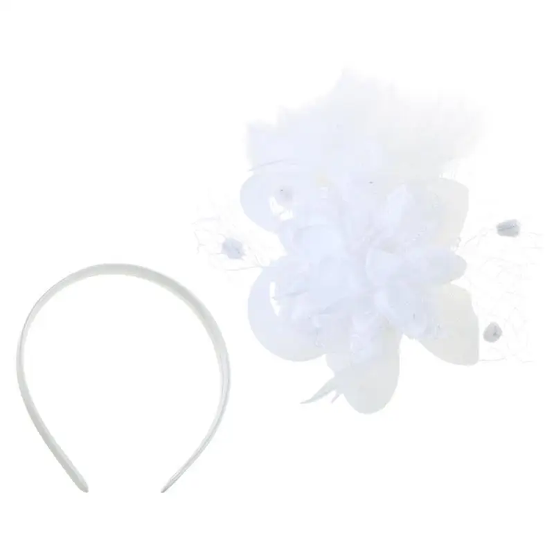 39BD Vintage Feder Haar Clip Handgemachte Haar Kopfbedeckung für Frauen Dame – Detail 2