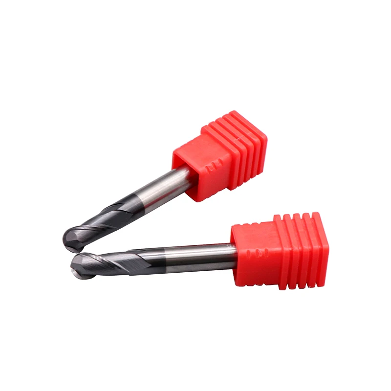 UNT HRC45 2 Flutes R0.5-8mm Ball Nose End Mill Solid Tungsten Carbide CNC Machining Tool Cutters For Steel Milling Cutter Tools