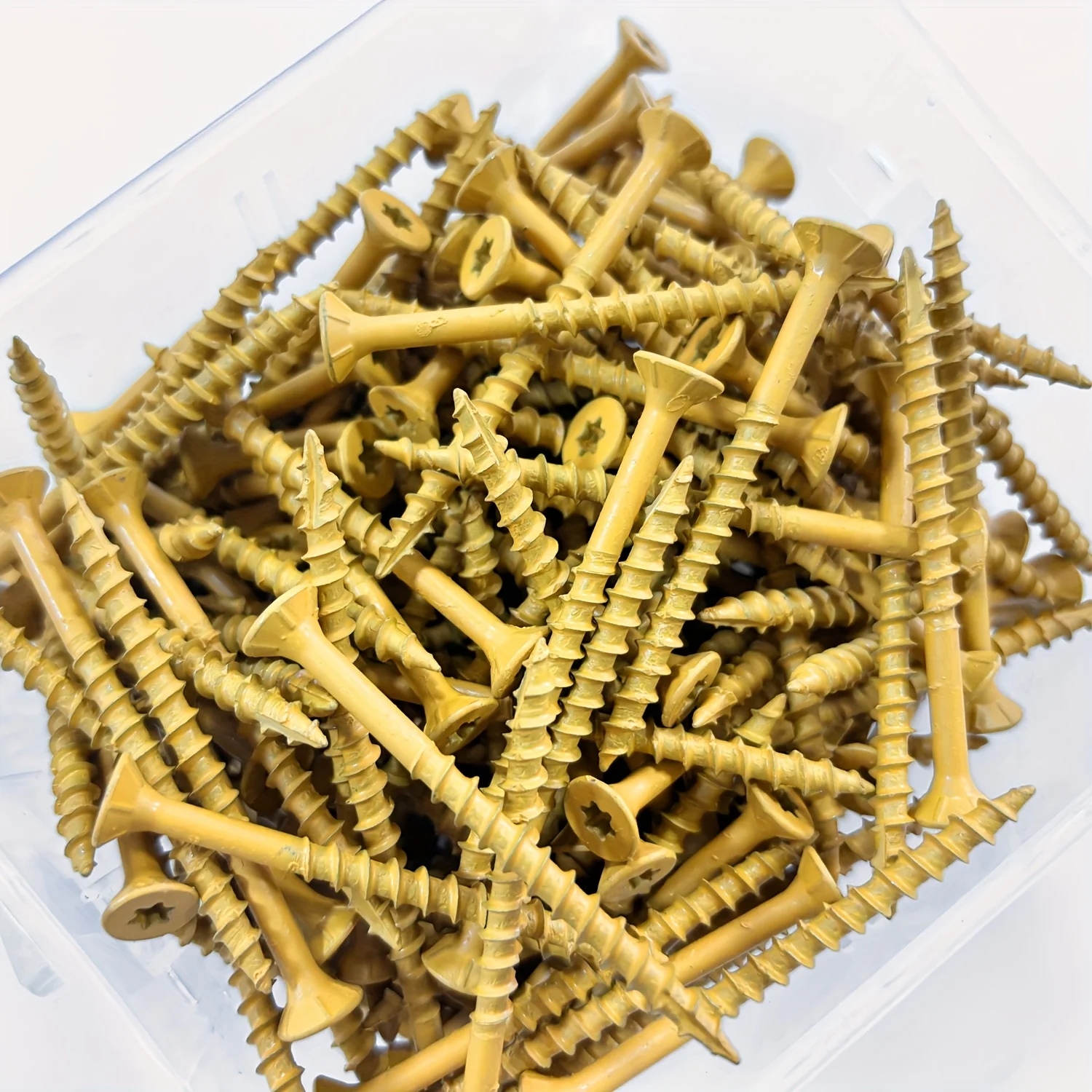 

100-200 heavy-duty deck screws# 10x2-1/2# 10x3, 10x3-1/2# 10x4. Carbon steel, epoxy coating, rust proof, partially threaded