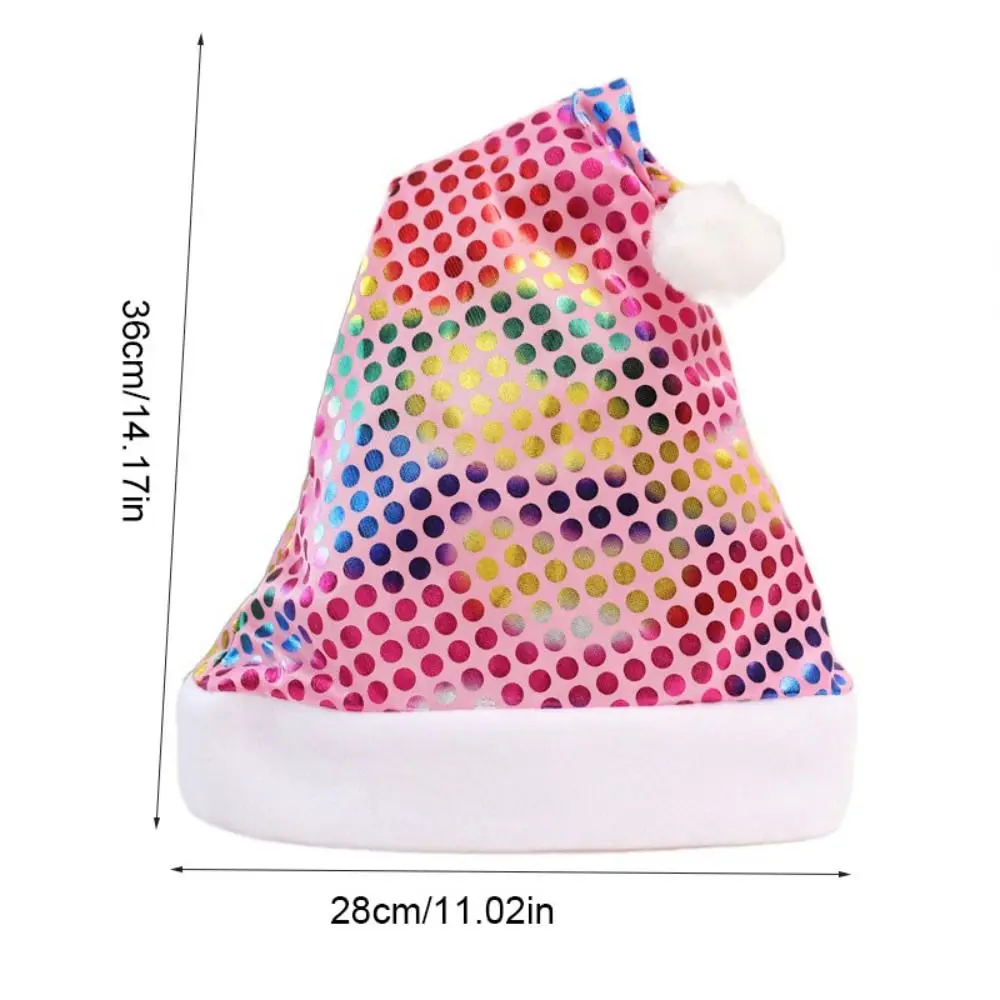 プリントビーズクリスマス帽子メリークリスマス装飾新年ドレスアップサンタクロース帽子ベルベット韓国スタイルぬいぐるみビーニー