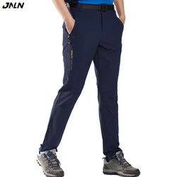 JNLN-pantalones de senderismo impermeables para hombre, pantalones elásticos de secado rápido, para verano, Trekking, Camping, escalada, correr, lluvia, deportes al aire libre