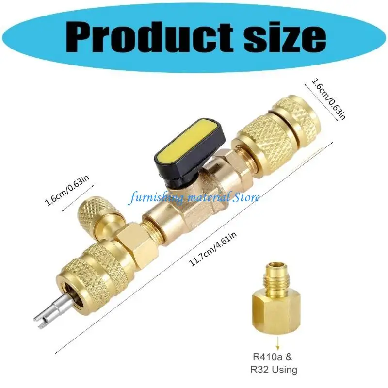 Y5GD Adapter Remover Installation Tool SAE 1/4 5/16 Port HVAC Car Disassembly