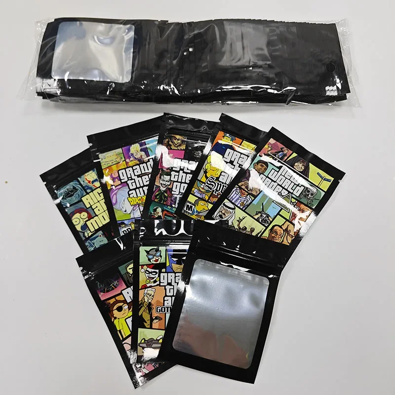 

100pcs Small Mini Zip Lock Mylar Bag Reasealable Edibles Candy Package Smell Proof Food Storage Bags Heat Seal Foil Pouches