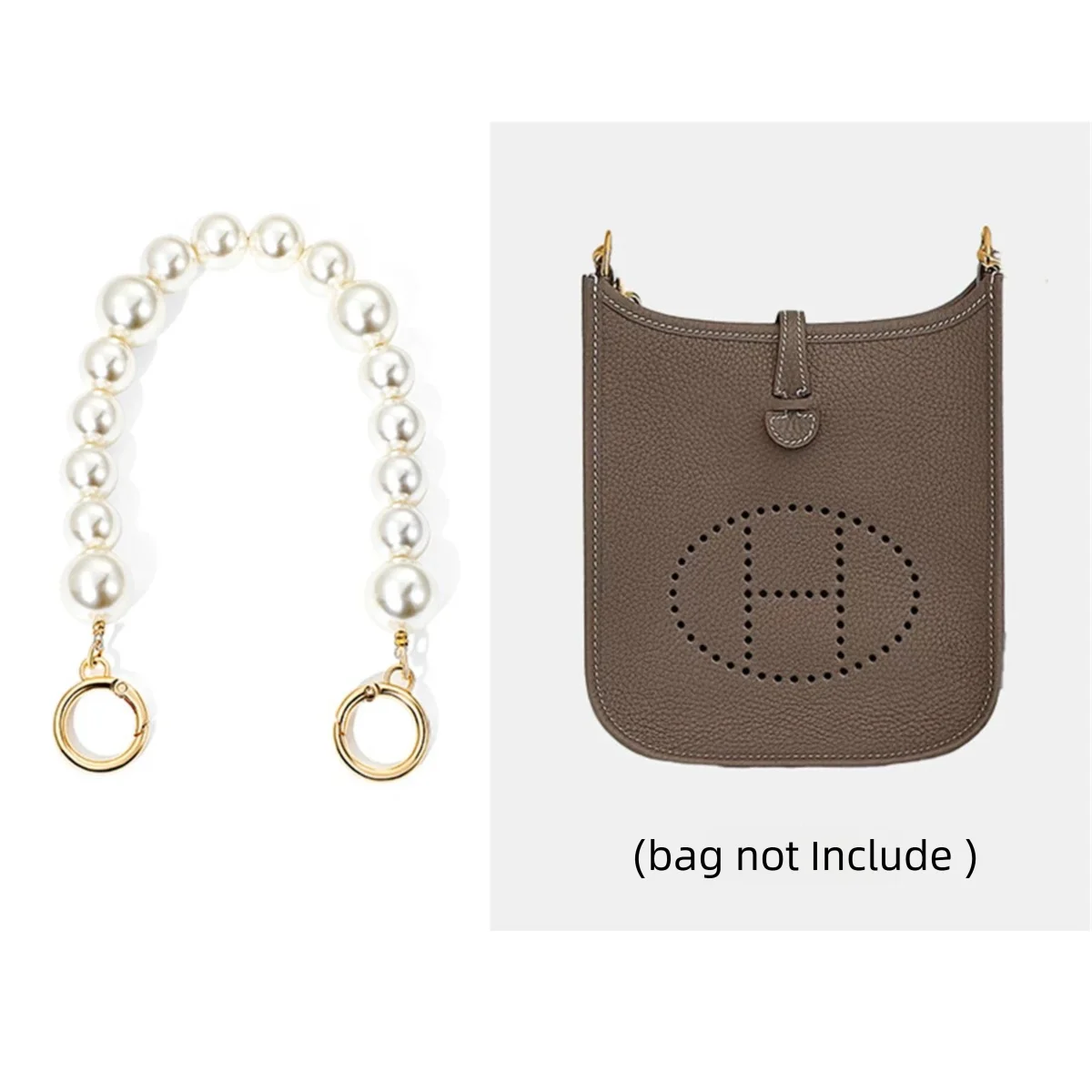 Versatile Delicate Pearl Bag Chain DIY Pearl Bead Purse Handle Strap Bag Charms Handbag Chain Replacement Accessories Decoration