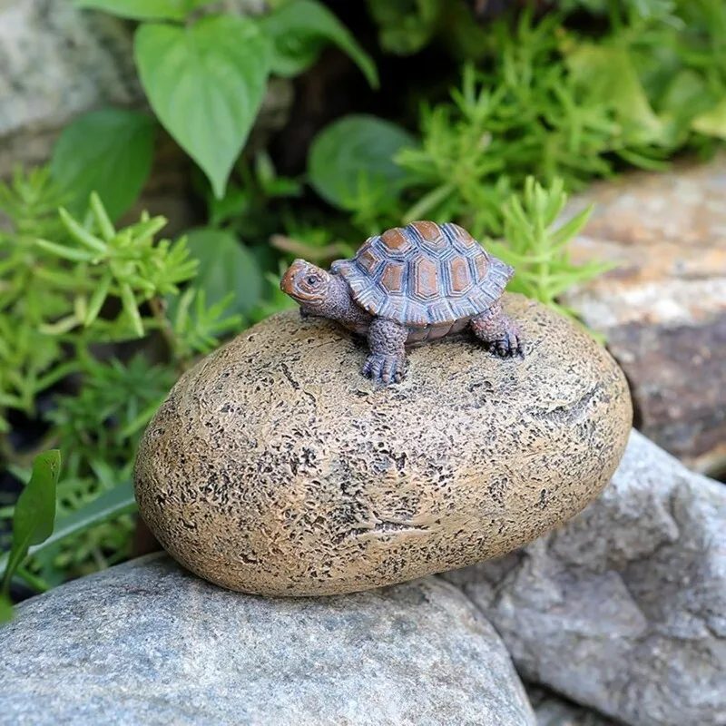 For Home Garden RV Spare Keys Safes Free Gift Zipper Bag Rock Stone Shape Key Safe Box Hidden Storage Compartment