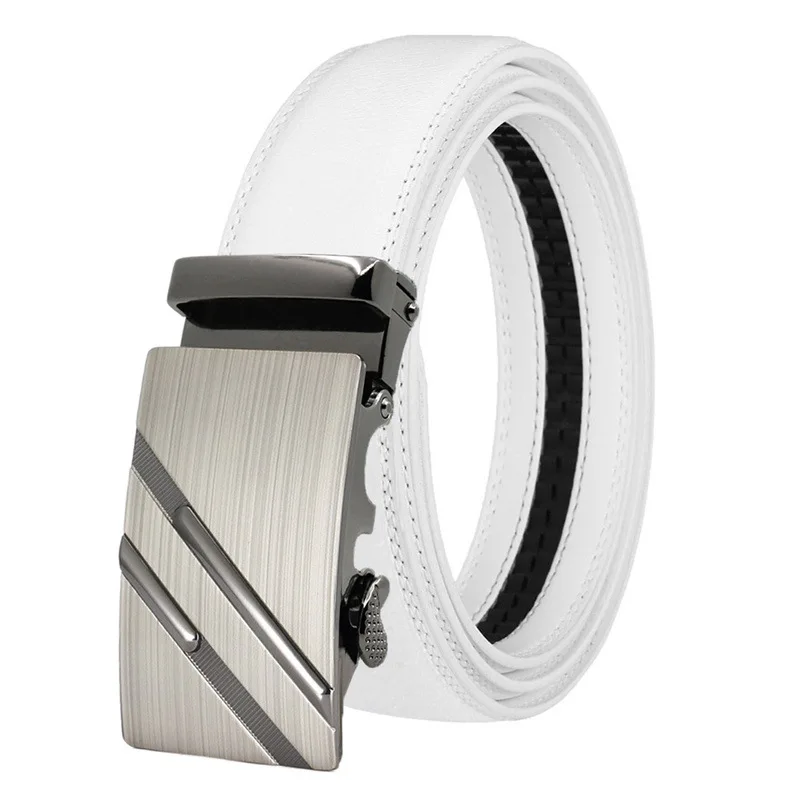 

Классический сетевой мужской кожаный ремень, модные деловые ремни с автоматической пряжкой для мужчин, роскошный дизайнерский бренд 3,5 см