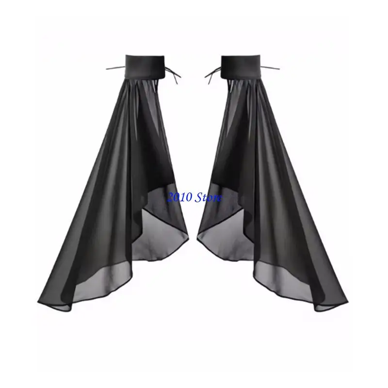 F3MF Einfache Brautchiffon -Ärmel Premium Arm Cover Hochzeitskleid Enhancer Weiß