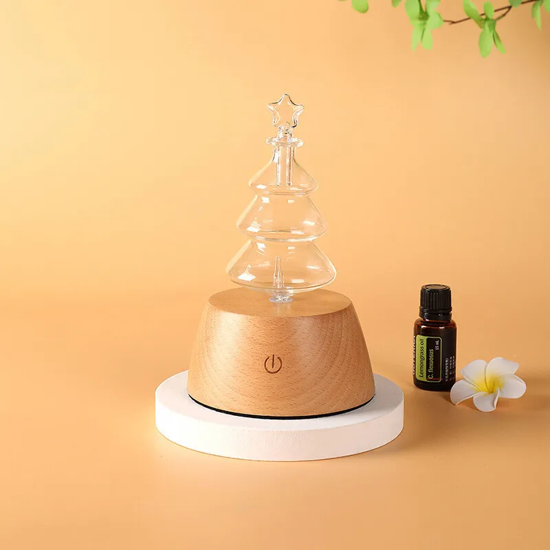 30Ml Waterless Aroma Essential Oil Wooden Rechargeable Nebulizer Aromatherapy Diffuser Vaporizer Room Fragrance Forhome