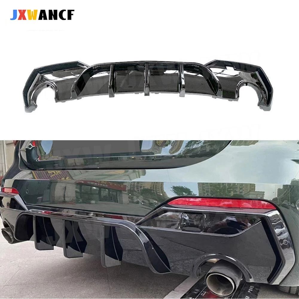

JXWANCF For BMW 4 Series G22 G23 Coupe 2021+ Carbon Look/Gloss Black Rear Bumpers Lip Diffuser Without LED Light Car