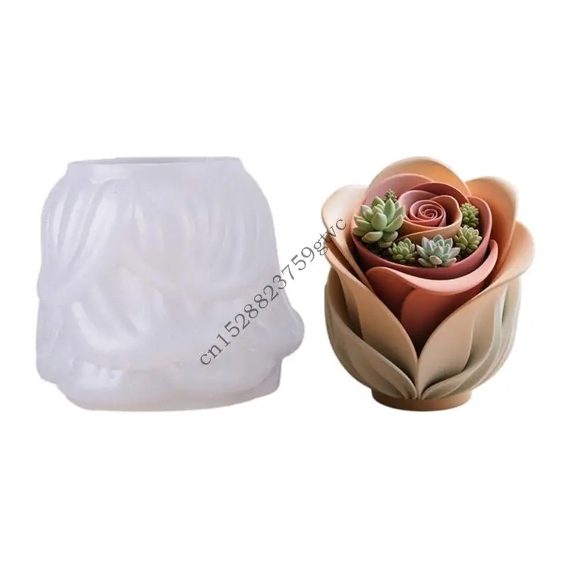 

D0UF Silicone Flower Pot Mould Designs for Handmade Decoration And Artistics Craft