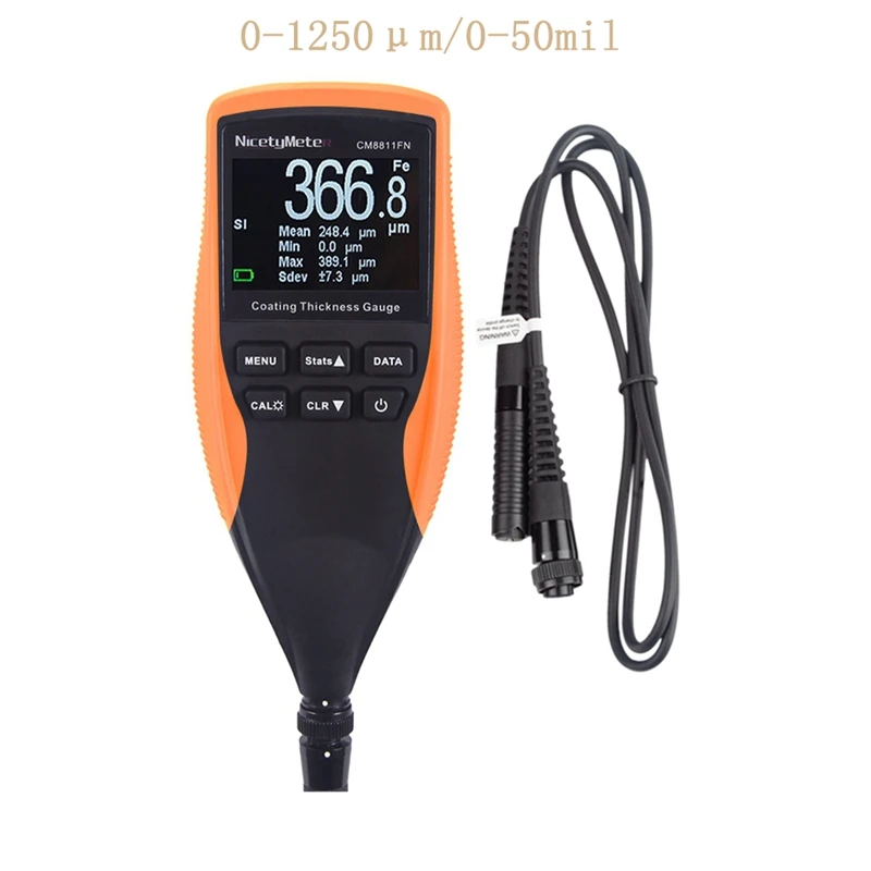 Brand Digital Car Paint Thickness Gauge 0.01mils TFT Fe/NFe Automotive Plating Insulating Thermal Insulation Coating Meter Probe