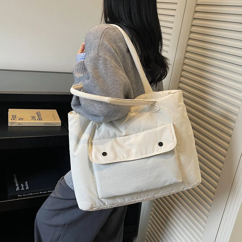 

Dongdaemun зимняя винтажная сумка на плечо в корейском стиле, простая хлопковая сумка с ручкой, новая повседневная сумка для хранения Joker большой вместительности