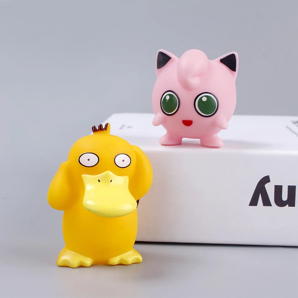 6pcs/set Pokemon Anime Action Figures Pikachu Toys Model Charmander Psyduck Squirtle Jigglypuff Bulbasaur Kawaii Dolls Kids Gift