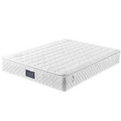 Matelas confortable et respirant 160x200x25cm, double tissu polyester, housse à ressort + mousse ondulée, dureté H3