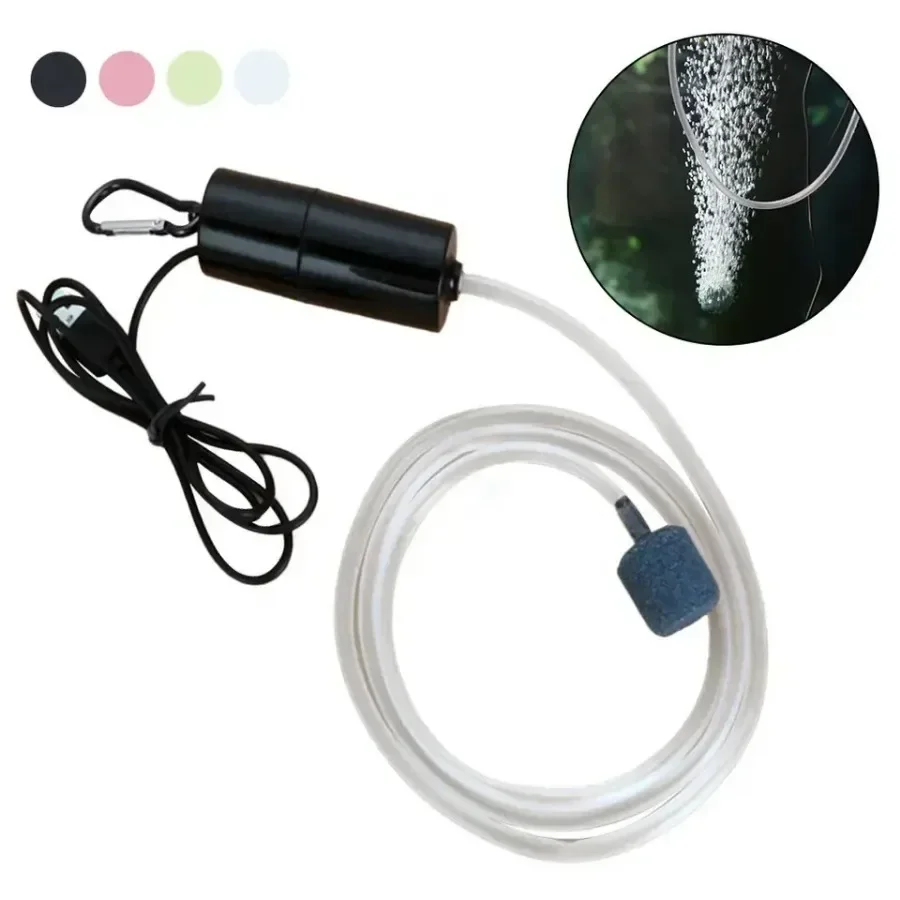 Aquarium Oxygen Air Pump USB Small Oxygenator for Fish Silent Air Compressor Mini Aerator Portable Fish Accessories