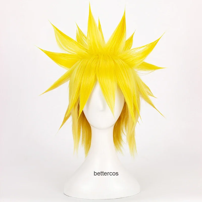 

Namikaze Minato Cosplay Wig Short Lemon Yellow Heat Resistant Synthetic Hair Wig Wig Cap