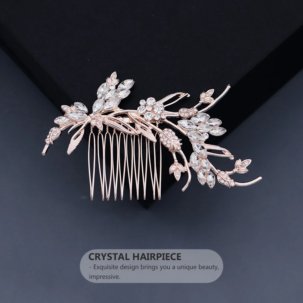 Comb Wedding Rhinestone Headpiece Hair Accessories Clip Accessory Crystal Hairpiece Elegant Hairpin Branches and Leaves