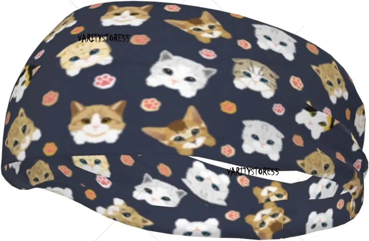 

Cute Cat Paw Headband Sports Headbands Workout Accessories Sweat Band Moisture Wicking Head Band Sweatbands Hairband