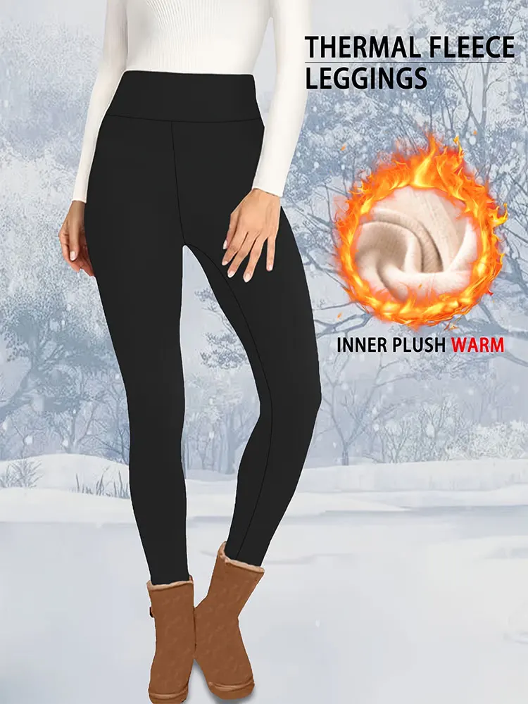 Thermal Fleece High Waist Leggings Thick And Soft Winter Yoga Trousers Double Sided Fleece Yoga Sport Pants Plus Size Clothes