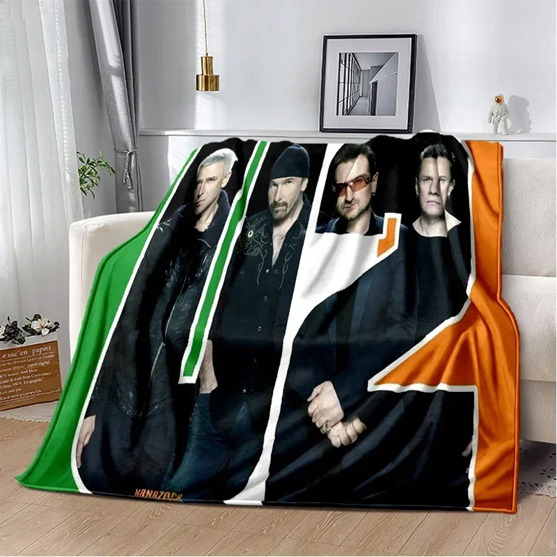 

U2 Rock Bang Bono 3D Printing Blanket,Soft Throw Blanket for Home Bedroom Bed Sofa Picnic Travel Office Rest Cover Blanket Kids