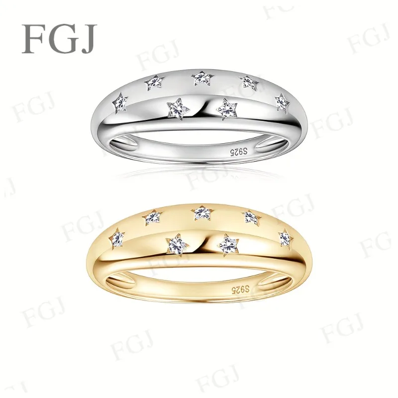 

D Color VVS1 Moissanite Ring Round 1.3mm For Women Solid 925 Sterling Silver Jewelry Pass Diamond Tester Wedding Bands Charms