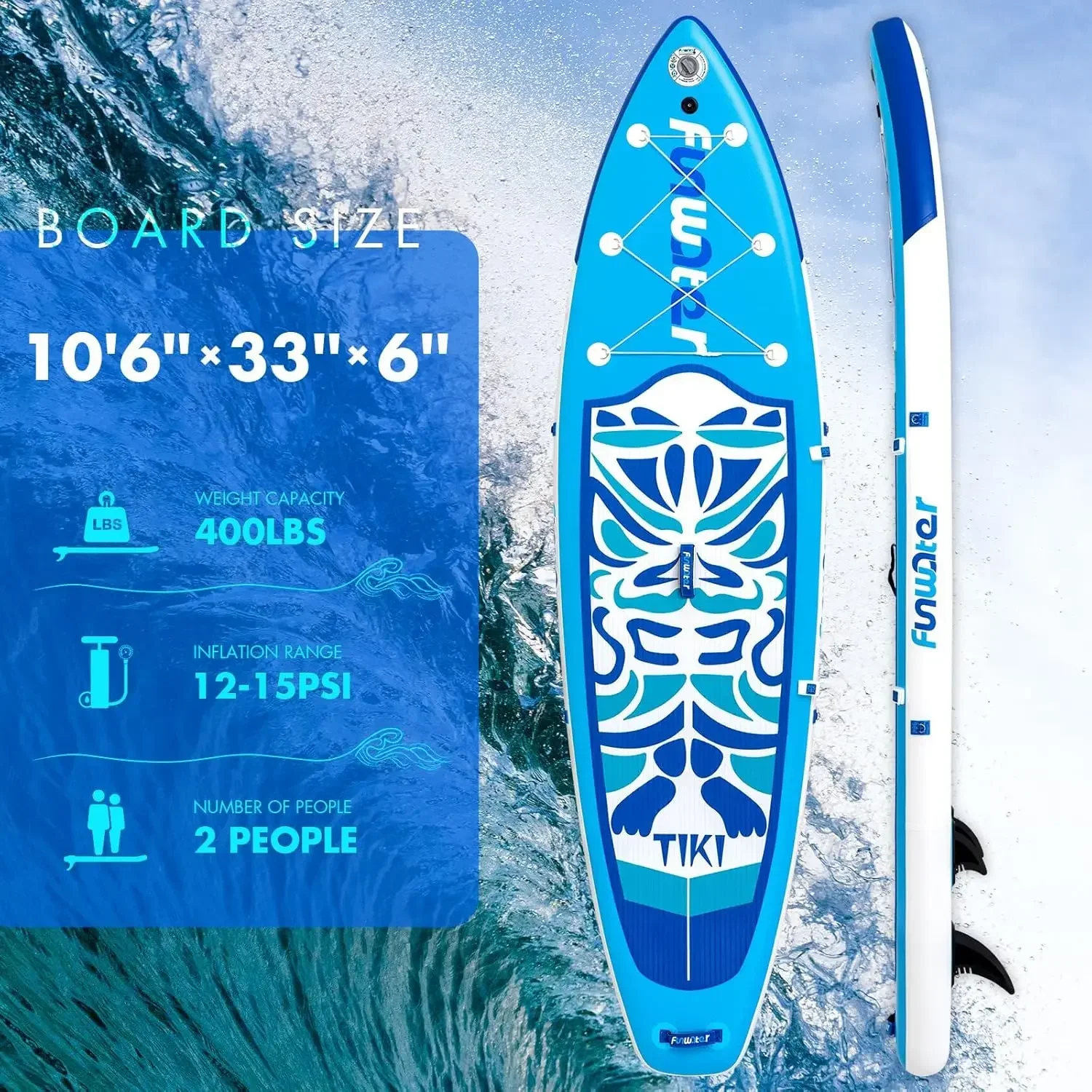 Inflatable Ultra-Light Stand Up Paddle Board for All Skill Levels with Premium SUP Paddleboard Accessories,Non-Slip Comfort Deck