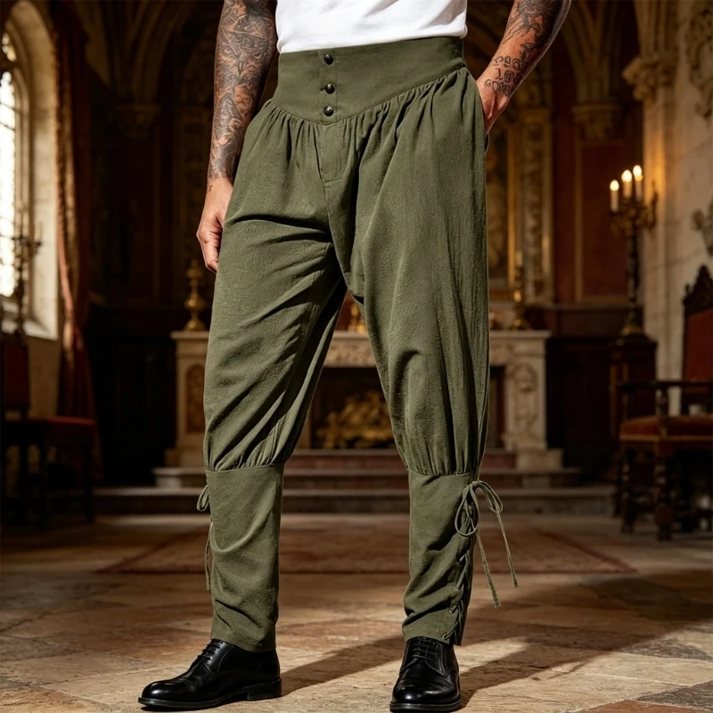 Classical Pirate Pants Linen Pirate Ship Trousers Perfect For Stage Acting And Costume Parties 124A