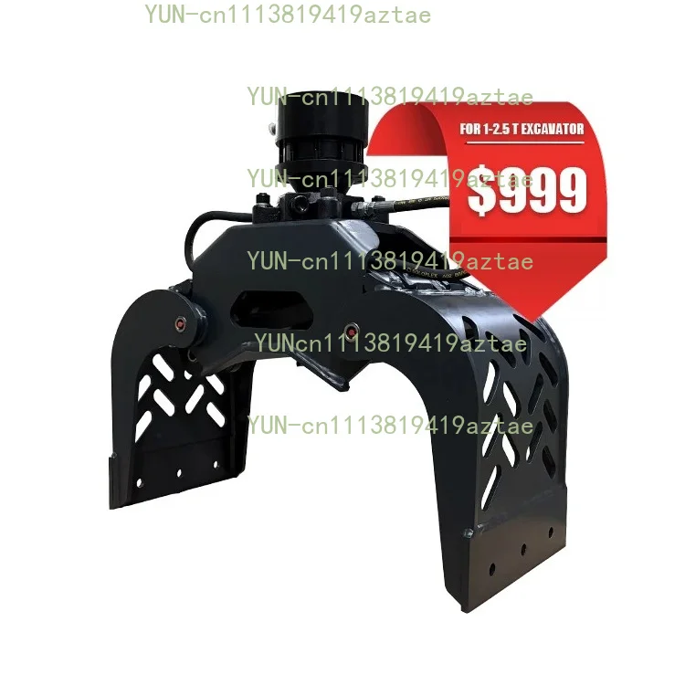 RAY 1-2.5T Rotating Hydraulic Excavator Sorting Grapple Demolition Grab for Stone Metal Wood