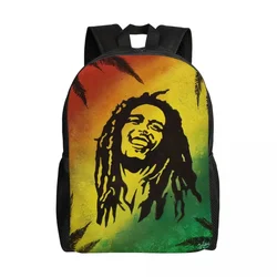 Personalized Jamaica Reggae Rock Bob Marley Backpacks Women Men Fashion Bookbag for College School Bags