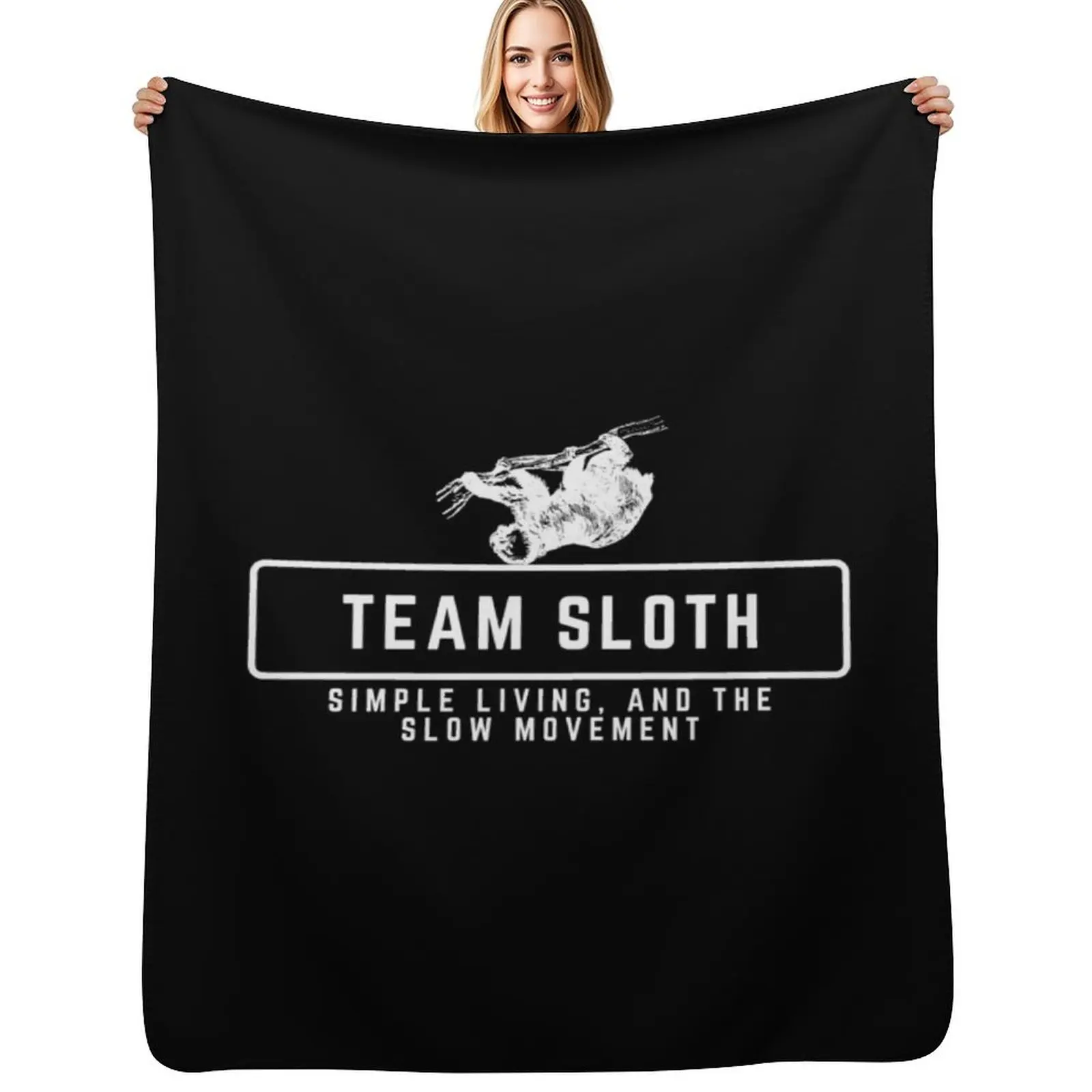 Team Sloths Throw Blanket Easy Care Comfortable Blanket for Couch