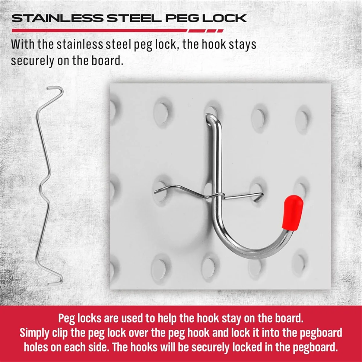 

121 Piece Pegboard Hooks Set,Pegboard Accessories with Metal Hooks,Durable Peg Board Organizer Accessories,Pegboard Bins