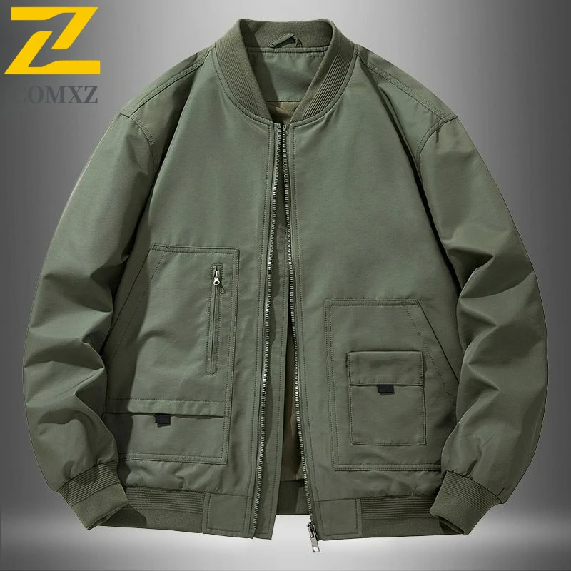

COMXZ Premium Men Jacket Luxury Outdoor Sports Windproof Coat Casual Street Style Wear Resistant Spring Autumn Fashion Outerwear